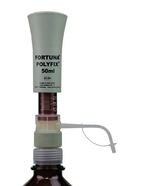 Dispensers FORTUNA<sup>&reg;</sup> POLYFIX<sup>&reg;</sup> With glass piston and brown glass cylinder, 10-50 ml