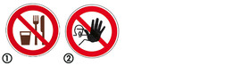 Prohibition symbols tried and tested in practice, Unauthorized access is strictly prohibited