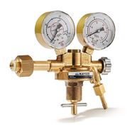 Gasdruckminderer einstufig mit Standardanschluss, Edelgase/CO<sub>2</sub>, CO<sub>2</sub>: 0-23 l/min<br/><br/>Ar: 0-24 l/min