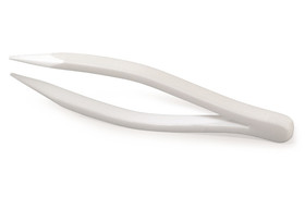 Pincette plastique PTFE pointe fine, 150 mm