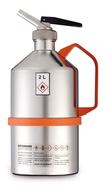 Safety laboratory canister polished, with microdispenser and overpressure valve, 2 l