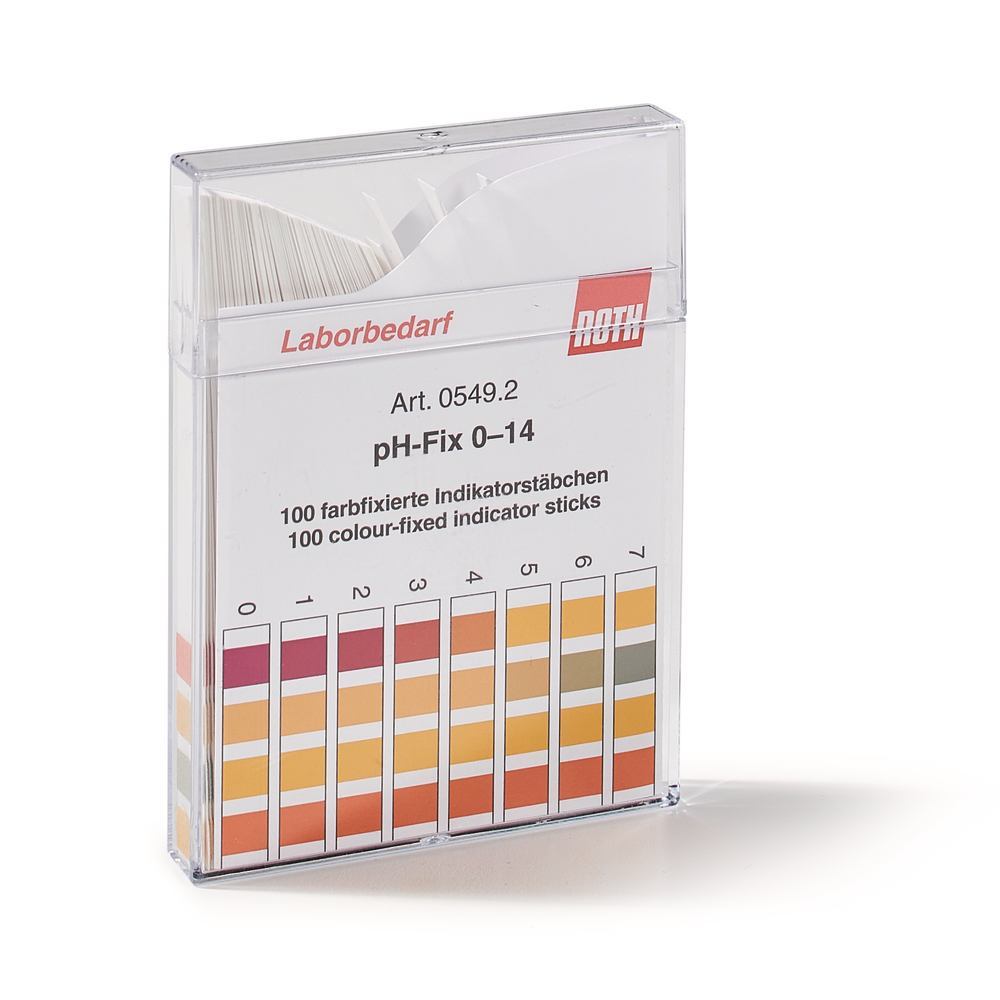 Bandelettes indicatrices pH pH Fix pH 0 - 14 en bloc carré, Papiers pH et  indicateurs de pH, Valeur du pH, Technique de mesure, Matériel de  laboratoire