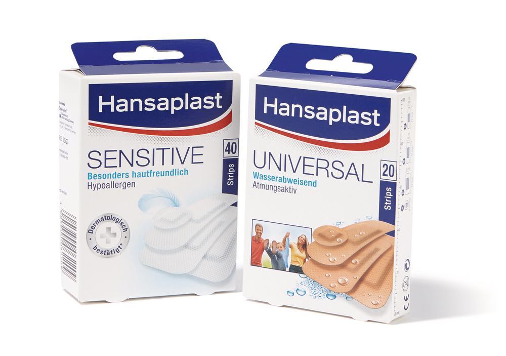 Plaster Hansaplast® Sensitive, Plasters, dressings and plaster dispenser, Eye wash and first aid box, Occupational Safety and Personal Protection, Labware