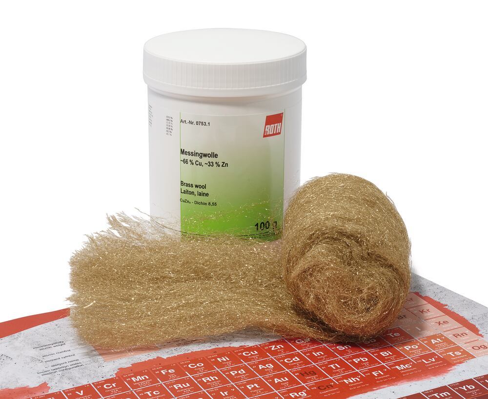 Brass wool, 1 kg, Alloys, Elements, Inorganic & Analytical Reagents, Chemicals