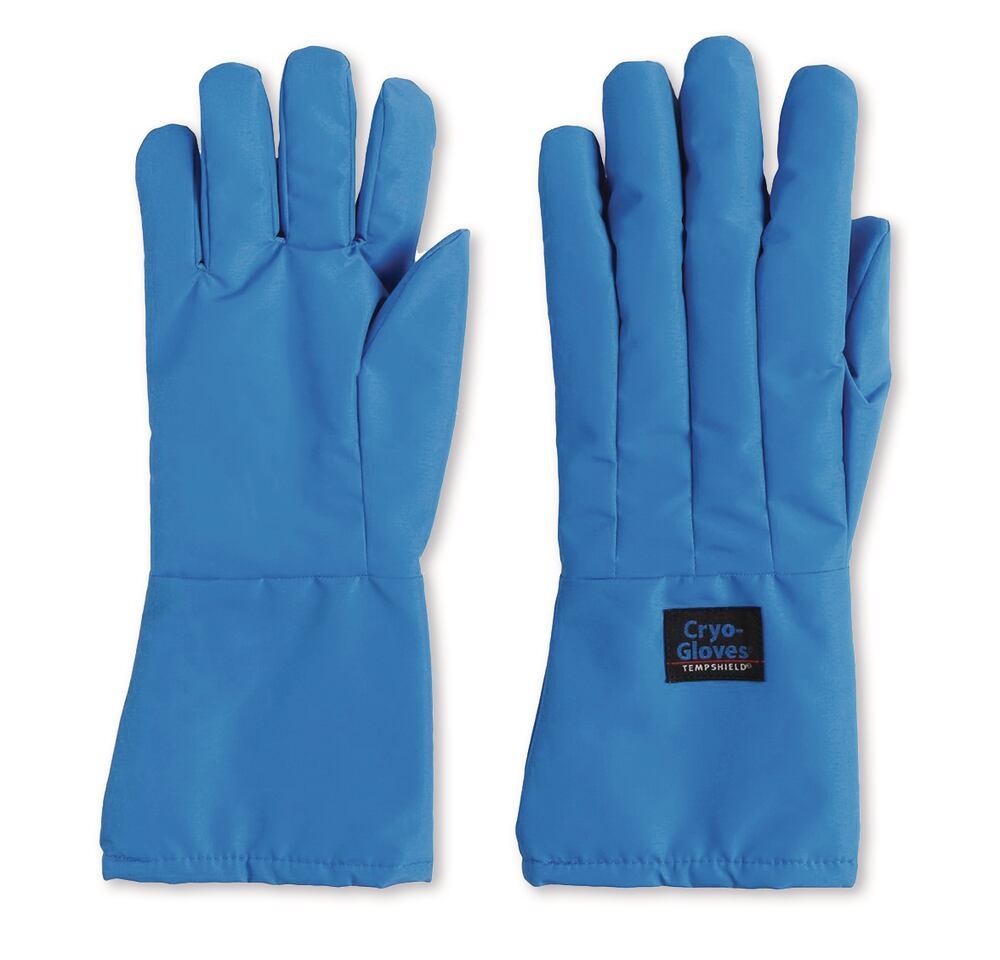 Gants de protection contre le froid Cryo-Gloves® hydrofuges avec manchette,  longueur avant-bras, bleu, 390 mm, Taille: L (10), Gants de protection  contre le froid, Gants