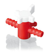 Hose valve 2-way tap, Suitable for: Tubing of internal &#216; 9-11 mm, PP/PE
