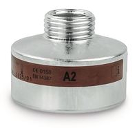 Respiratory filter with standard thread, A2