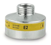 Respiratory filter with standard thread, E2