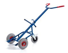 Drum trolley with stabiliser wheel Pneumatic tyres