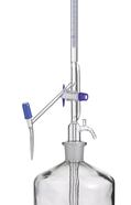 Pellet titration apparatus class AS With a PTFE spindle stopcock on the side and an intermediate stopcock, clear glass, 10 ml