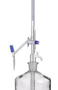 Pellet titration apparatus class AS With a PTFE spindle stopcock on the side and an intermediate stopcock, clear glass, 50 ml