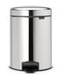 Pedal bin with pedal NewIcon with fire-resistant zinc insert, 12 l, white
