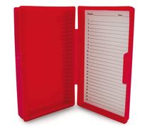 Microscope slide box, No. of slots: 25, red