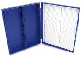Microscope slide box, No. of slots: 100, blue