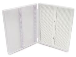 Microscope slide box, No. of slots: 100, white