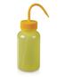 Wash bottle wide neck, Ethanol, orange