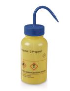 Wash bottle wide neck, Isopropanol, blue