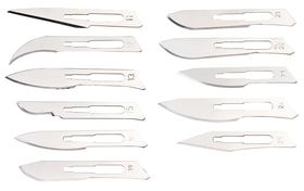 Scalpel blades for handle no. 3, 10