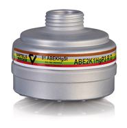 Respiratory filter with standard thread, A2B2E2K1Hg-P3 R D