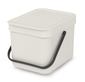 Waste disposal bin "Sort & Go" with wall mount, 16 l, white