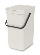 Poubelles «&nbsp;Sort & Go&nbsp;» avec support mural, 12 l, gris clair