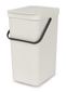 Afvalemmer "Sort & Go" met wandhouder, 16 l, wit