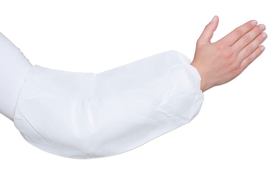 Armmanchetten van PP-doek, Extra sterk, wit