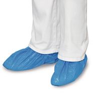 Sur-chaussures polyéthylène chloré premium Antidérapant, bleu