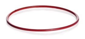 Flat flange sealing ring DURAN<sup>&reg;</sup> Silicone/FEP, red, DN 100, 110 mm, Height: 4 mm