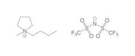 1-Butyl-1-methyl-pyrrolidinium bis(trifluoromethylsulfonyl)imide (BMPyrr&nbsp;TFSI), 10 g