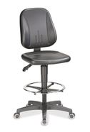 Office chair Basic Imitation leather, seat height 620-890 mm, with foot ring