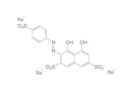 1,8-Dihydroxy-2-(4-sulfophenylazo)-naphthalene-3,6-disulfonic acid trisodium salt, 10 g