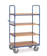 Shelf trolley wooden with four shelves, 1200 x 800 mm