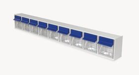 MultiStore storage containers, Number of compartments: 9, 601 x 64.5 x 76 mm, Compartment size: 44,5 x 49 x 46 mm