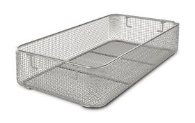 Sterilisation basket with drop handles, Outer length: 480 mm, 250 mm, 100 mm