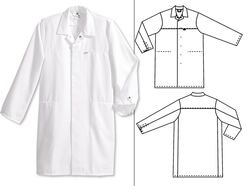 HACCP Unisex lab coat 1673-500, Size: XXL, Women's size: 52/54, Men's size: 60/62