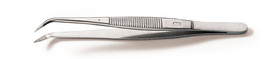 Tweezers curved pointed, 115 mm