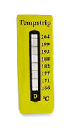 Temperatuurmeetstrips onomkeerbaar, 166-171-177-182-188-193-199-204 °C