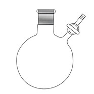 Nitrogen round flask with stop cock, special sizes, 2000 ml, 29/32