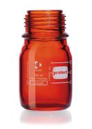 Screw top bottle DURAN<sup>&reg;</sup> Protect Brown glass without pouring ring and screw cap, 100 ml, GL 45