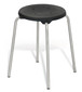 Stackable stool stainless steel, blue, 580 to 580 mm