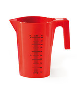 Measuring beakers, red