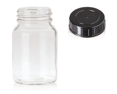 Weithalsgläser Klarglas, 250 ml, GL 55