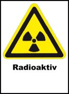 Radiation protection labels, Radioactive, hard-PVC