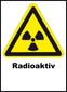 Radiation protection labels, Radioactive control area, AluPress