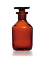 Enghalsflasche mit Normschliff Braunglas, 250 ml