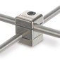Double boss heads square, Stainless steel 18/10