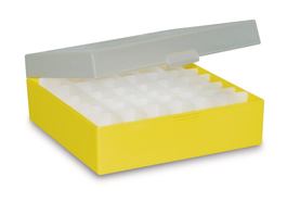 Cryogenic box ROTILABO<sup>&reg;</sup> without division, yellow, Height: 52 mm