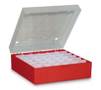 Cryogenic box ROTILABO<sup>&reg;</sup> without division, red, Height: 52 mm