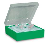 Cryogenic box ROTILABO<sup>&reg;</sup> without division, green, Height: 52 mm